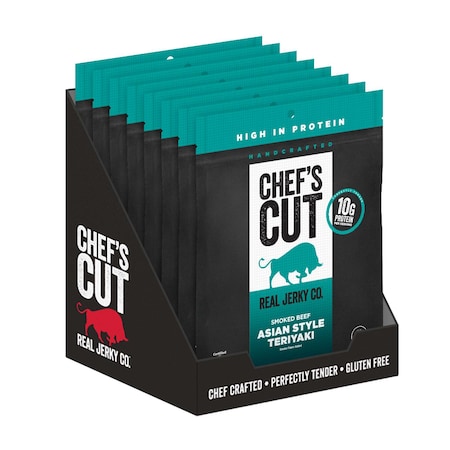 Chefs Cut Real Jerky Co Smoked Beef Teriyaki Asian 2.5 oz., PK8 5891
